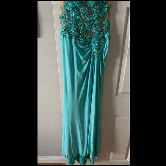 Turquoise Evening Dress - Picture 3 of 6